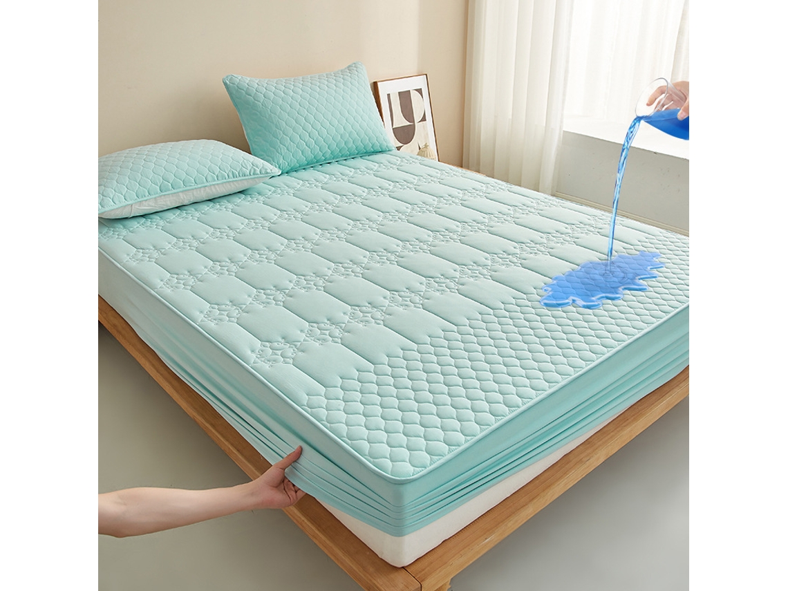 Protector De Colchón Impermeable Y Transpirable Lavable A Máquina Para Colchones De 5 A 28cm De Grosor (verde/200×220cm) Digitallab