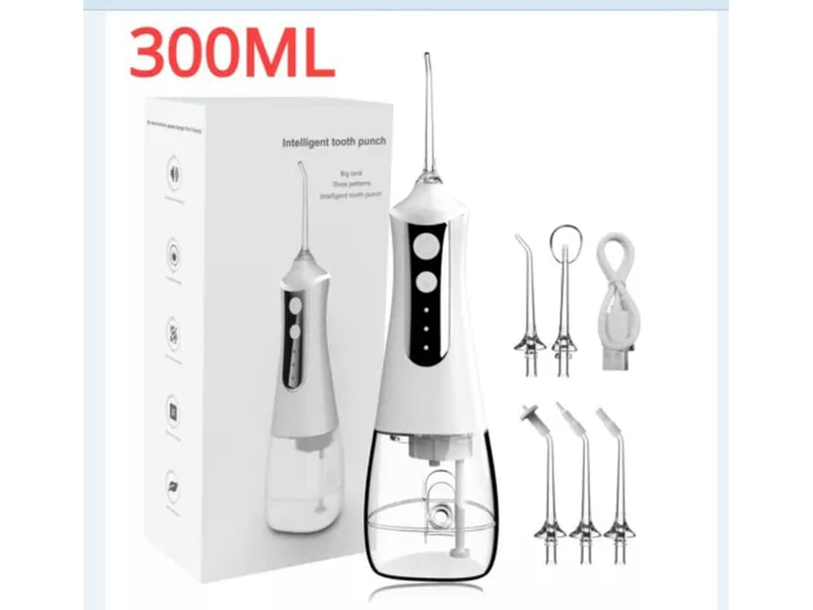 DIGITALLAB Irrigador Bucal Portátil Chorro De Agua Dental 310Ml L10 Blanco