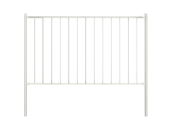 Valla de jardín VIDAXL Blanco Acero (1,7x0,75m)