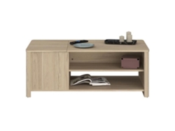 Mesa de centro rectangular BETTY - Tablero de partículas recubierto de papel - roble - Clásico - 110 x 42 x 60 cm PARISOT