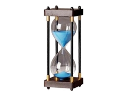 Reloj de arena grande de 60 minutos, reloj de arena de cristal arcoíris, azul