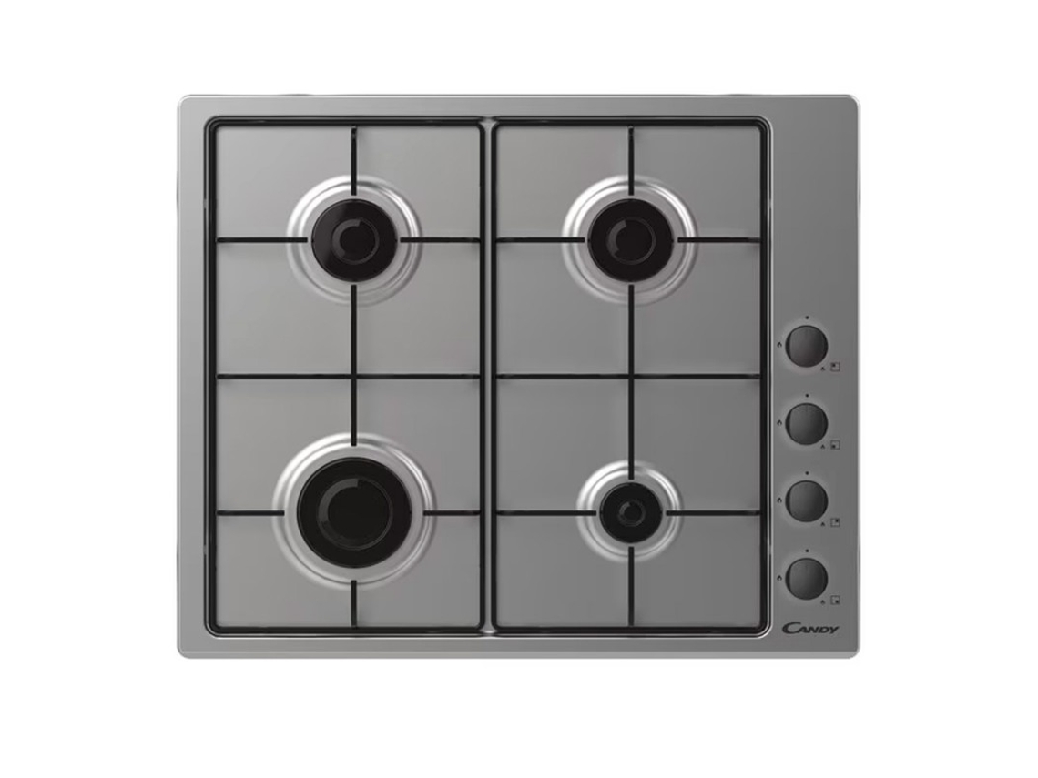 Placa de Gas CANDY CHW6LBX/4U2 (Gas - 62 cm - Inox)
