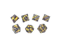 2026-set De 7 Dados Metálicos Huecos Con Formas Poliedricas Diferentes Y Números Claros Para Juegos De Mesa