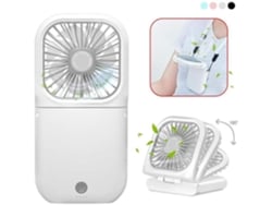Ventilador De Cuello (blanco), Tres Velocidades De Viento Ajustables, 7 Aspas, Batería De 3000 Mah
