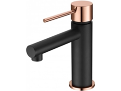 Grifo monomando MIce para lavabo de laton Color Negro Mate y Oro Rosa MICE COLLECTION
