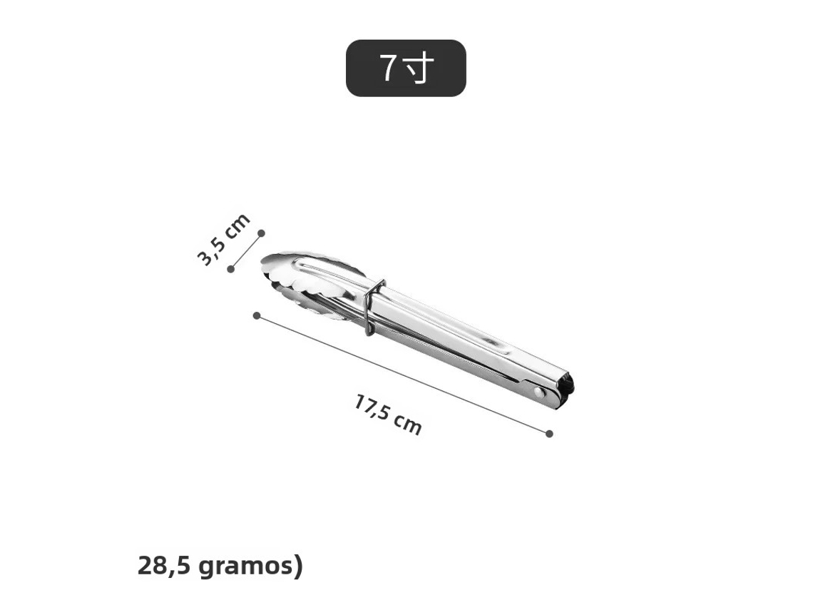Alicates De Acero Inoxidable Para Sujetar Alimentos De Cocina (7 Pulgadas) Herramienta Para Barbacoa