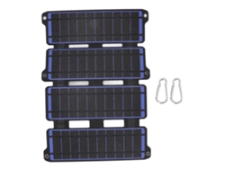 Panel Solar Monocristalino Plegable De 14 W, 5 V, 2 Puertos Usb, Etfe, Flexible, Azul.