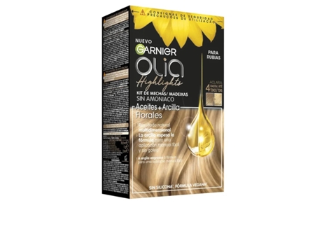 Tinte sin Amoniaco Garnier Olia Highlights Rubio 3 Piezas Mechas