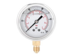 Manómetro De Presión De Aceite Radial Bsp 1/4 0-7 Bar 0-100 Psi Medición De Presión Industrial Y Residencial