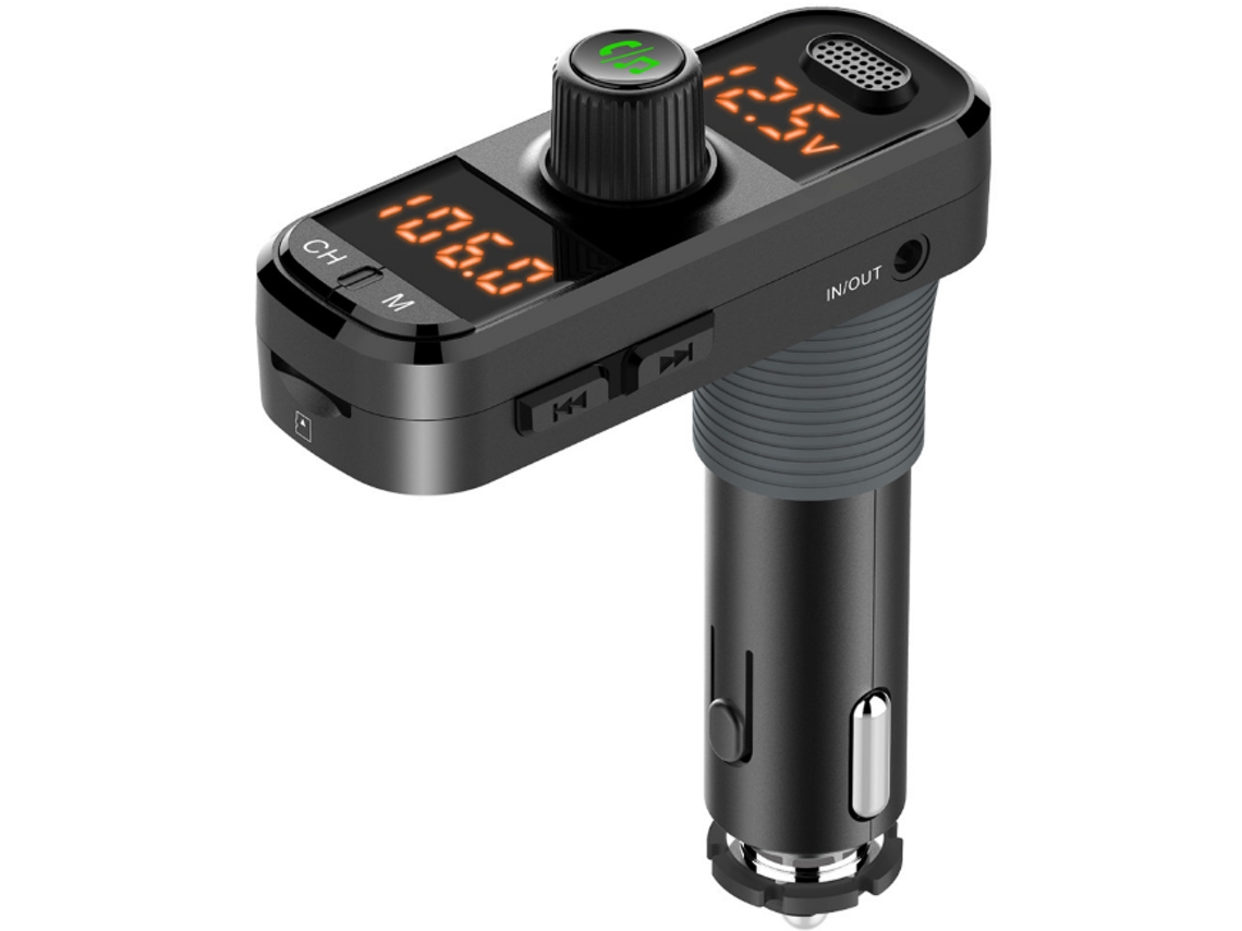 Transmisor FM Bluetooth Yizhood BC70 QC3.0 3x USB Negro