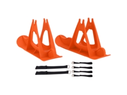 Carrito de esquí infantil equilibrado de color naranja