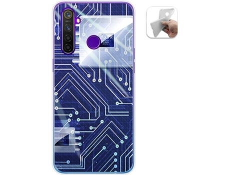 Carcasa Realme 5 Pro TUMUNDOSMARTPHONE Circuito Multicolor