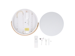 Lâmpada De Teto Embutida Led Regulável Com Controle Remoto App 3 Temperaturas De Cor Para Sala Quarto Escritório
