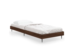 Marco de Cama Derivados Madera de Roble Marrón (75x190cm)