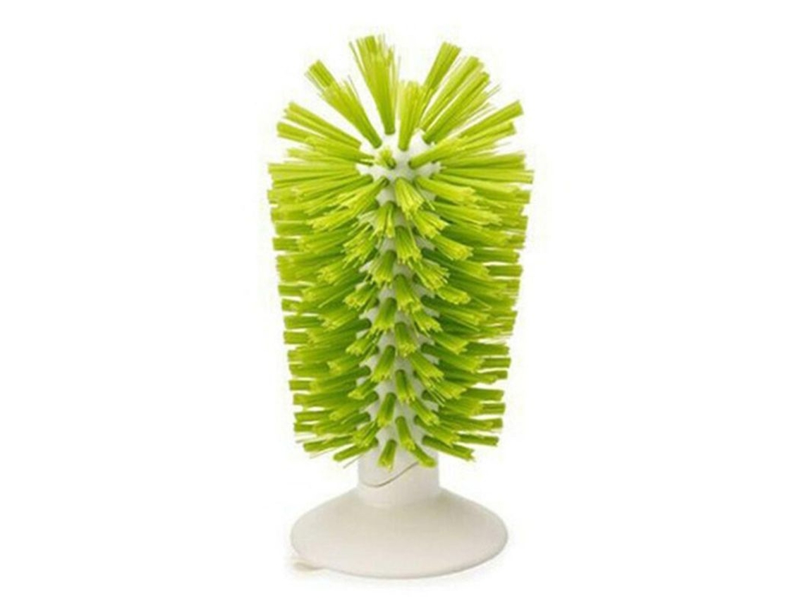 Cepillo De Limpieza Vertical Con Ventosa Para Vasos Y Tazas De Cocina 2025 Verde