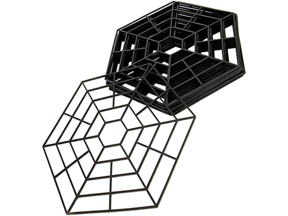 20 Piezas De Malla Protectora Negra Para Estanques, Fabricada En Pp, Al Desgaste Y Repelente De Aves, Con Diseño
