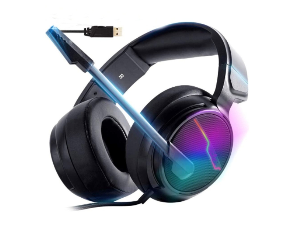 Auriculares para Juegos para Conexión Host 7.1 Pc con Sonido con Cable Ones de 1 95 Metros con micrófono de Ruido para computadoras portátiles Mac YEMAESRE