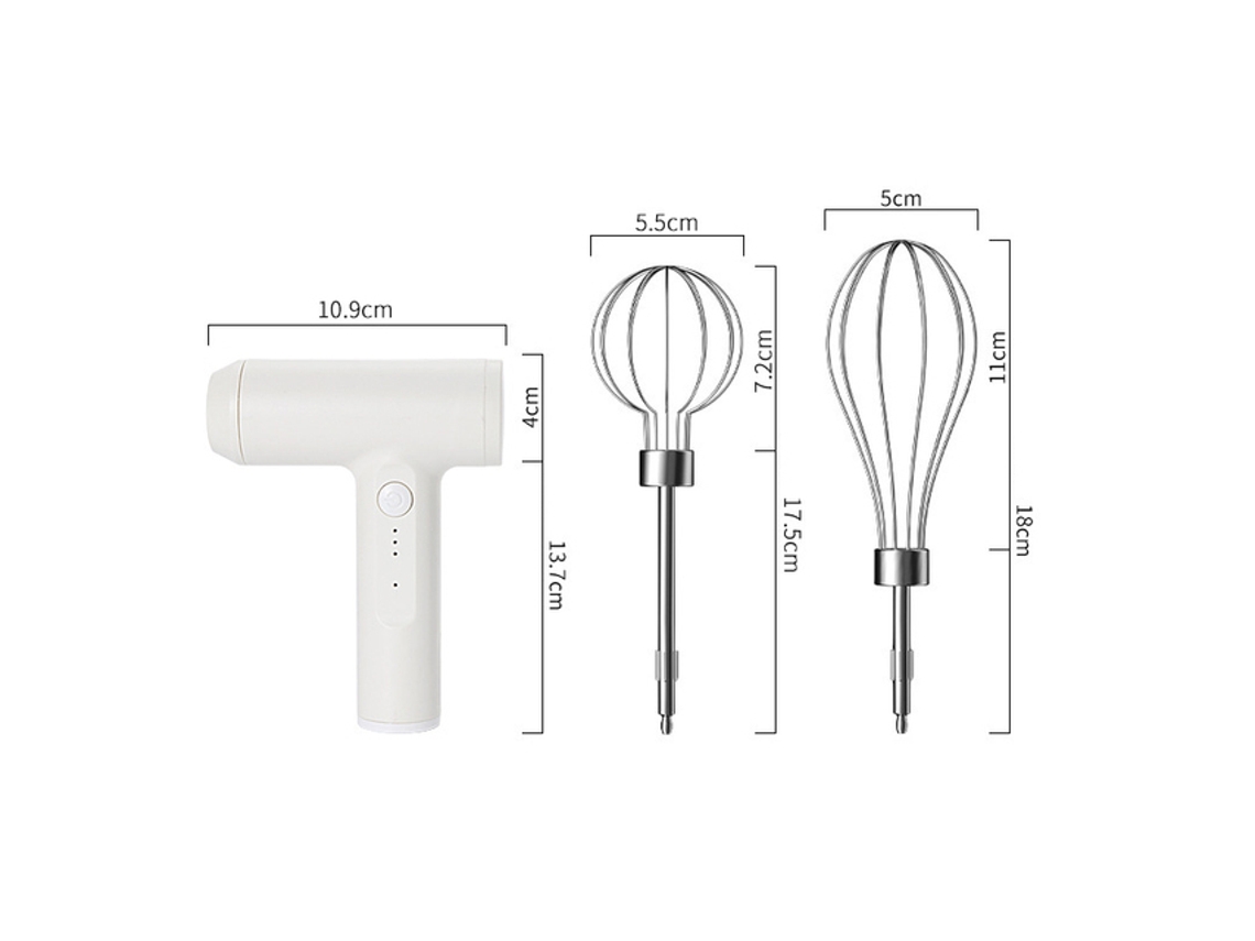 Batedor Elétrico Usb Blanco