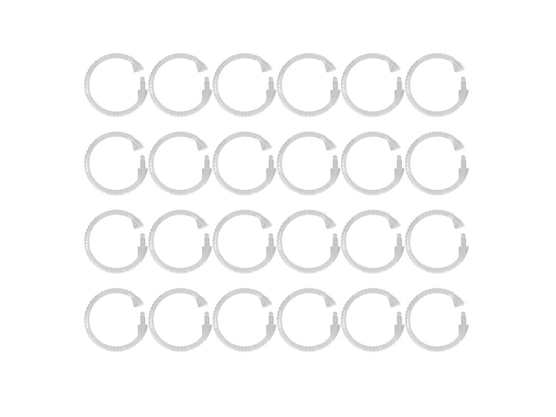 24 Anillas Transparentes De Abs Para Cortinas, En Forma De O, Ganchos Para Cortinas De Ducha Para Baño.