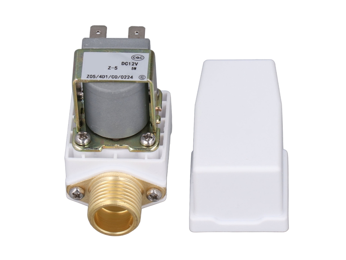 Válvula Solenoide Para Entrada De Agua Con Rosca De 1/2 Pulgada Y Función Antirretorno, 12 V Cc.