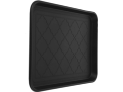 Bandeja para zapatos de plástico negro de 42x32x3 cm. Resistente, práctica y duradera. Ideal para la entrada o el lavadero. Ligera. GOKOCO