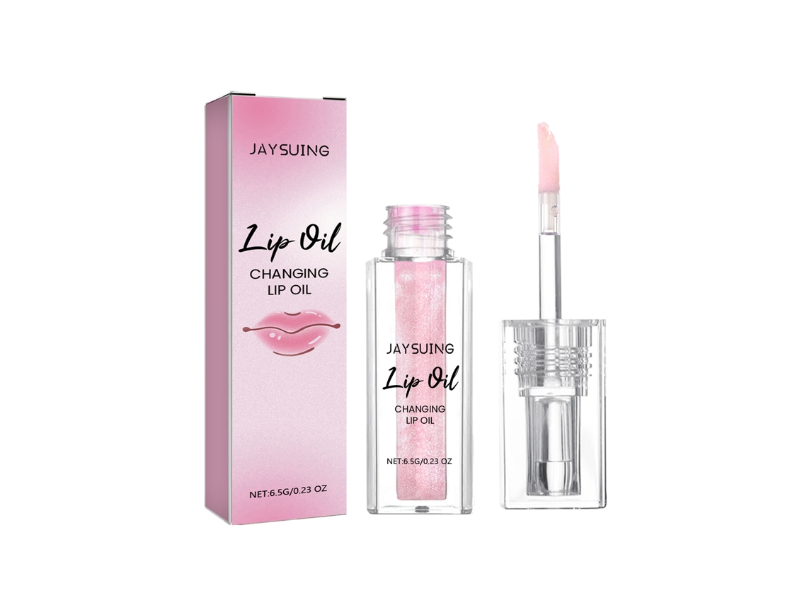 Aceite labial hidratante que cambia de color de forma natural