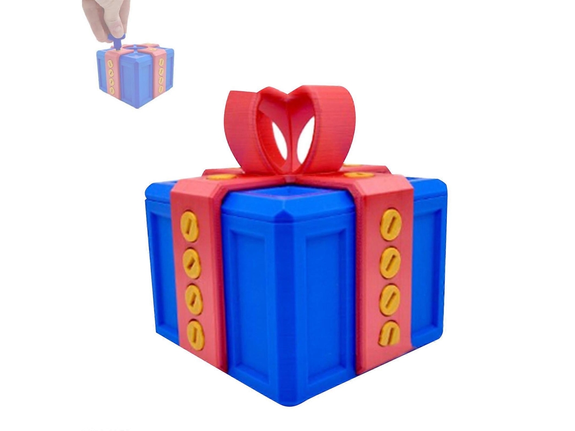Caja de regalo Molesta 3D con tornillos, caja de regalo Molesta con almacenamiento giratorio Hot Rosewell