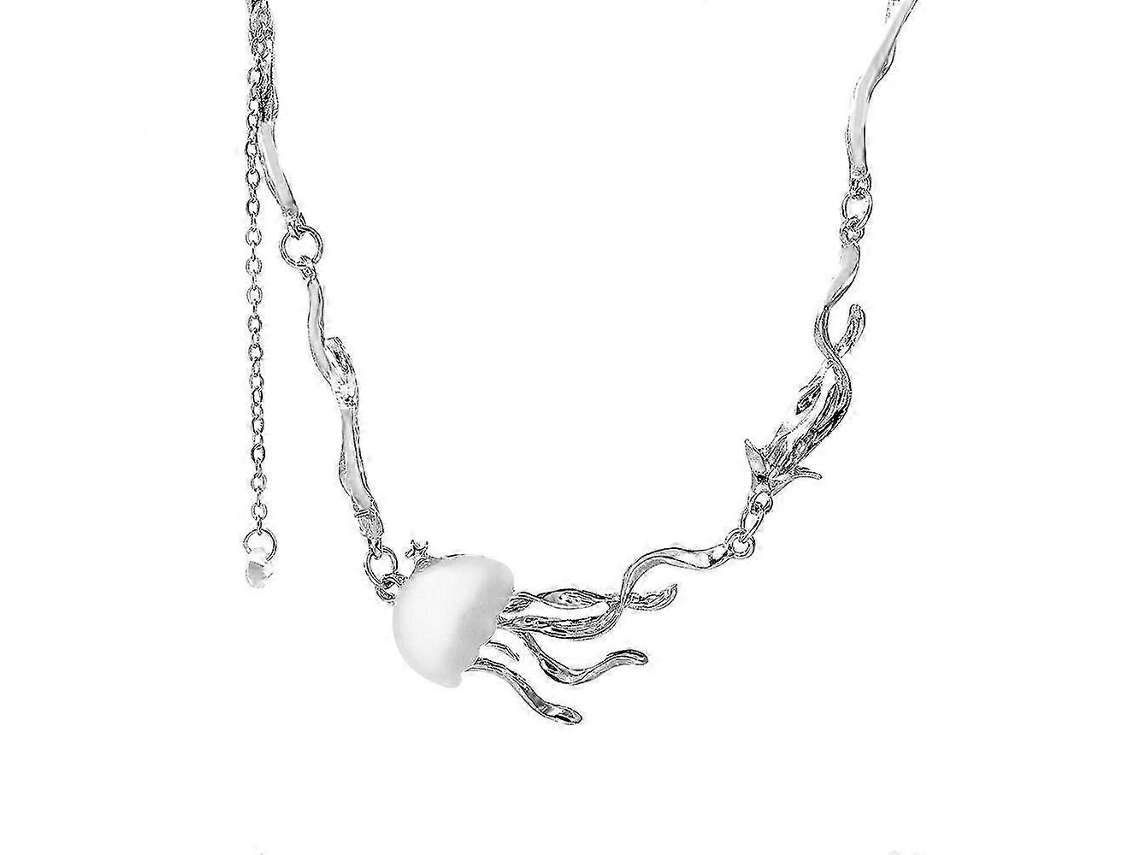 Collar de medusa para mujer con colgante de medusa marina, joyería de moda, regalo de cumpleaños para niñas Rosewell