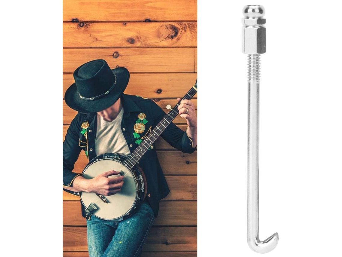 24 Ganchos De Metal Plateado Para Banjo, Accesorios Para Instrumentos Musicales