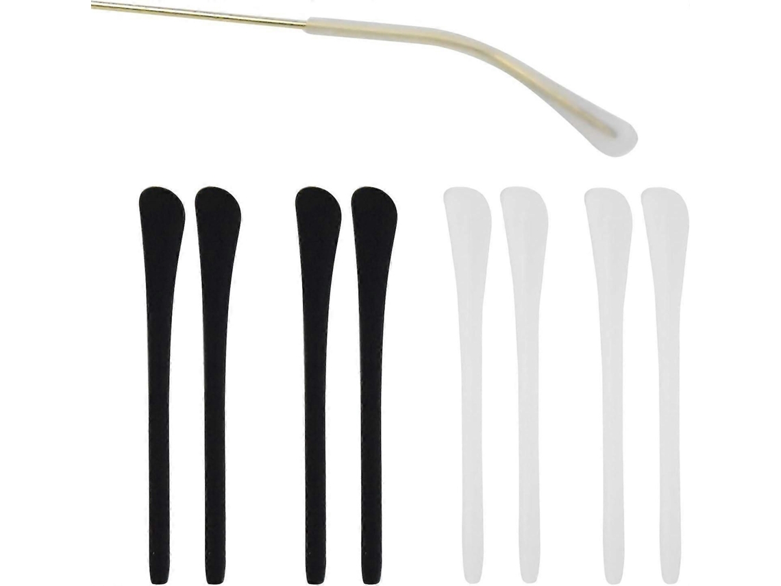 4 pares de puntas de silicona antideslizantes para gafas, suaves y cómodas, ganchos para las orejas, herramienta de reparación de monturas metálicas para patillas finas GOKOCO