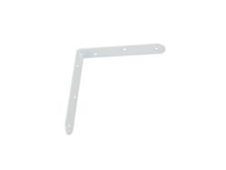 Ángulo de refuerzo blanco de esquina redonda - 50 x 19 x 2 mm