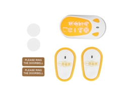 Kit Timbre Inalámbrico 2 Botones 1 Campana 4 Volúmenes 25 Tonos Largo Alcance Hogar Pager Anciano 220v