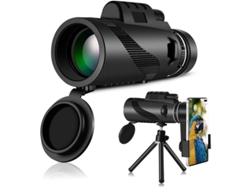 Telescopio monocular de alta potencia 80x100, compacto y portátil, de alta definición, para adultos con baja visión nocturna, Bestvite (negro)