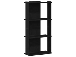 Maison Exclusive - Librería De 3 Estantes Madera De Ingeniería Negro 60x30x120 Cm