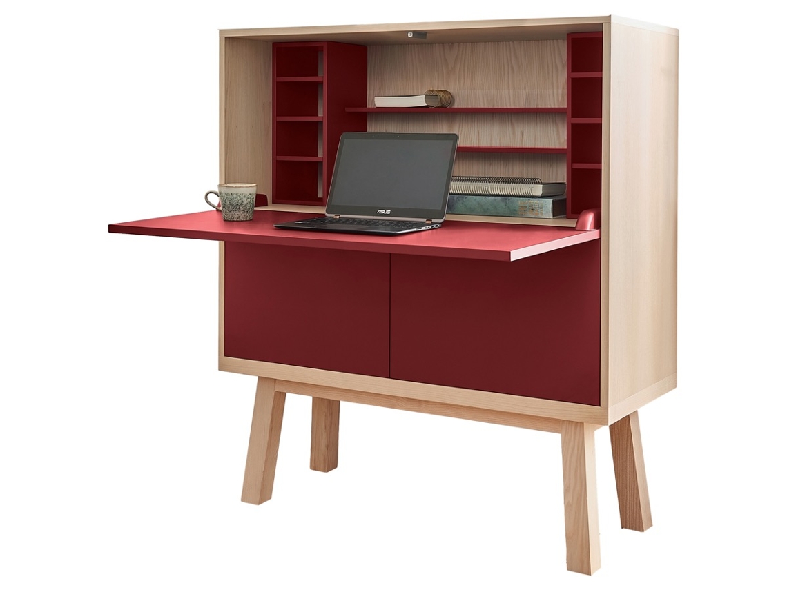 Grande Escritorio MON PETIT MEUBLE FRANÇAIS de Madera Con Almacenamiento 120 cm de Ancho