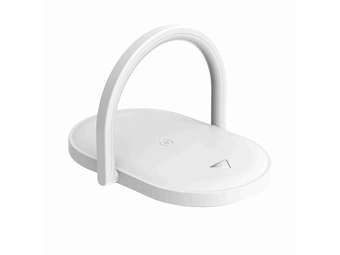 Base De Carga Inalámbrica Plegable 3 En 1 15w Rápida Con Soporte Y Luz Nocturna Blanca Portátil