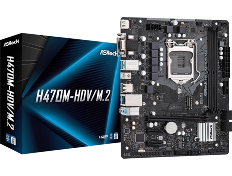 Placa Base ASROCK ‎90-MXBG80-A0UAYZ (Socket LGA 1200 - Intel H470 - Micro ATX)
