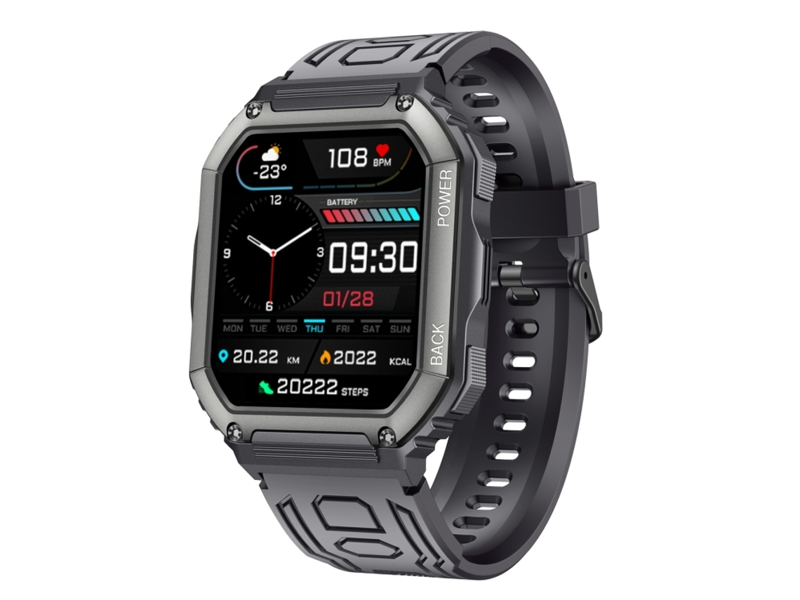 Medidor De Paso De Frecuencia Cardíaca A Prueba De Agua Sport Smartwatch, Llamada Bluetooth/frecuencia Cardíaca (negro)