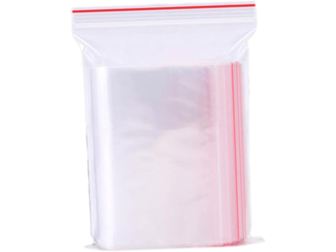 100 Bolsas Transparentes Selladas Resellables Almacenamiento Cremallera Artículos Pequeños Regalos