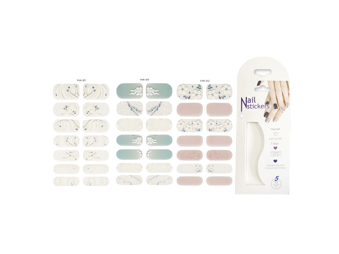 3 pegatinas autoadhesivas para uñas, tiras de esmalte de uñas con purpurina para decoración de uñas DIY Kofihety