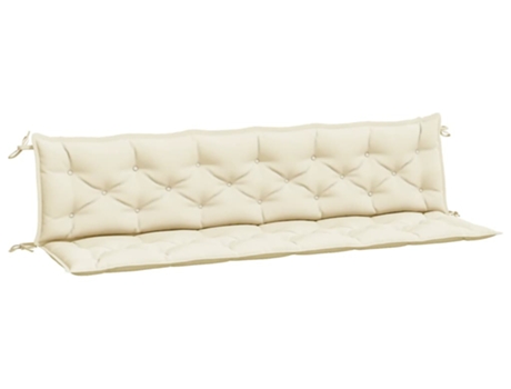 Cojines de banco de jardín VIDAXL de tela Oxford blanco crema
