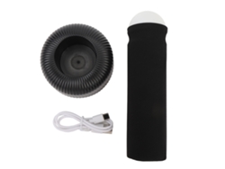 2026-luz Nocturna Led Recargable Base Estable Portátil Luz Cálida Para Dormitorio Negro