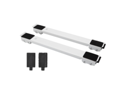 2 Poleas Extensibles De Acero De 300 Kg Para Muebles, Electrodomésticos, Bases Móviles Y Lavadoras (color Blanco)