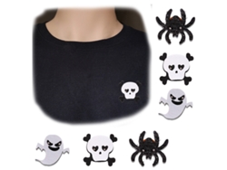 6 Broches Luminiscentes de Halloween - Fantasmas, Murciélagos y Calabazas NEVEANCE