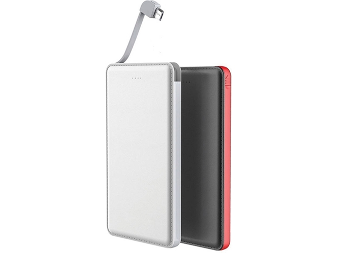 Muvit Mwchp0095 Batería externa 5000 mah con cable microusb incluido y adaptador lightning color blanco powerbank myway 1 1a