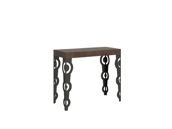 Consolas Karamay Small Premium Extensible hasta 196 cm ITAMOBY (90 x 40 x 77 cm - Paneles de Melamina - Nogal)