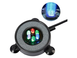 Lámpara de burbujas redonda con LED que cambian de color y bomba de aire