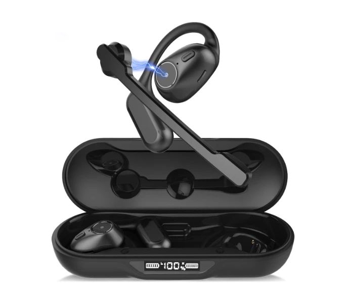 Auriculares Abiertos Con Micrófono Con Cancelación De Ruido Desmontable Y Función De Silencio.