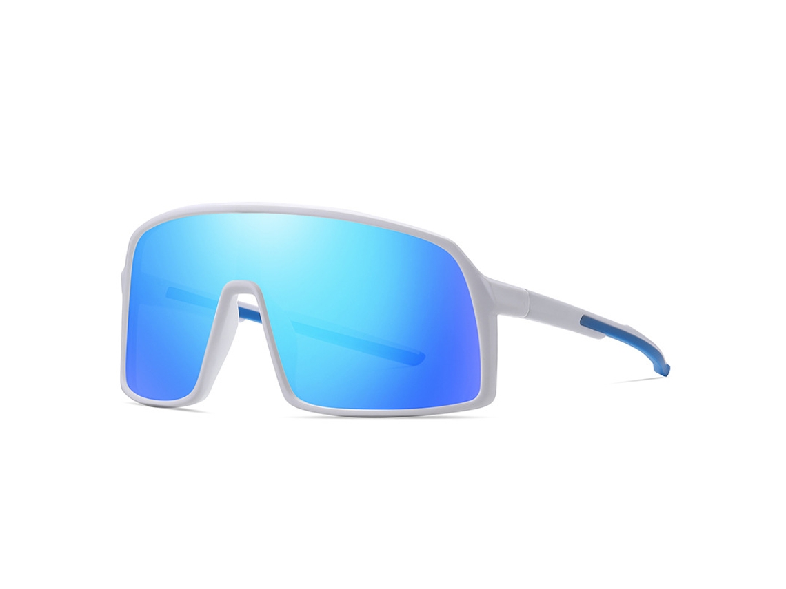 Gafas de sol polarizadas Gertiz para ciclismo, UV400, para mujer, para ciclismo de montaña (blanco y azul)
