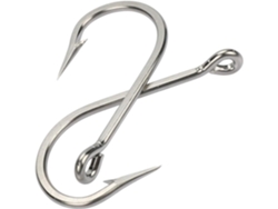 Juego De 2 Anzuelos Pesca, Acero Inoxidable, Grandes Para Carnada Tiburón Y Atún, Extra Resistentes Pesca E...